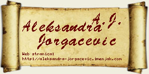Aleksandra Jorgačević vizit kartica